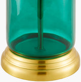 Wainaku 17" Glass Table Lamp, Hand Painted Blue