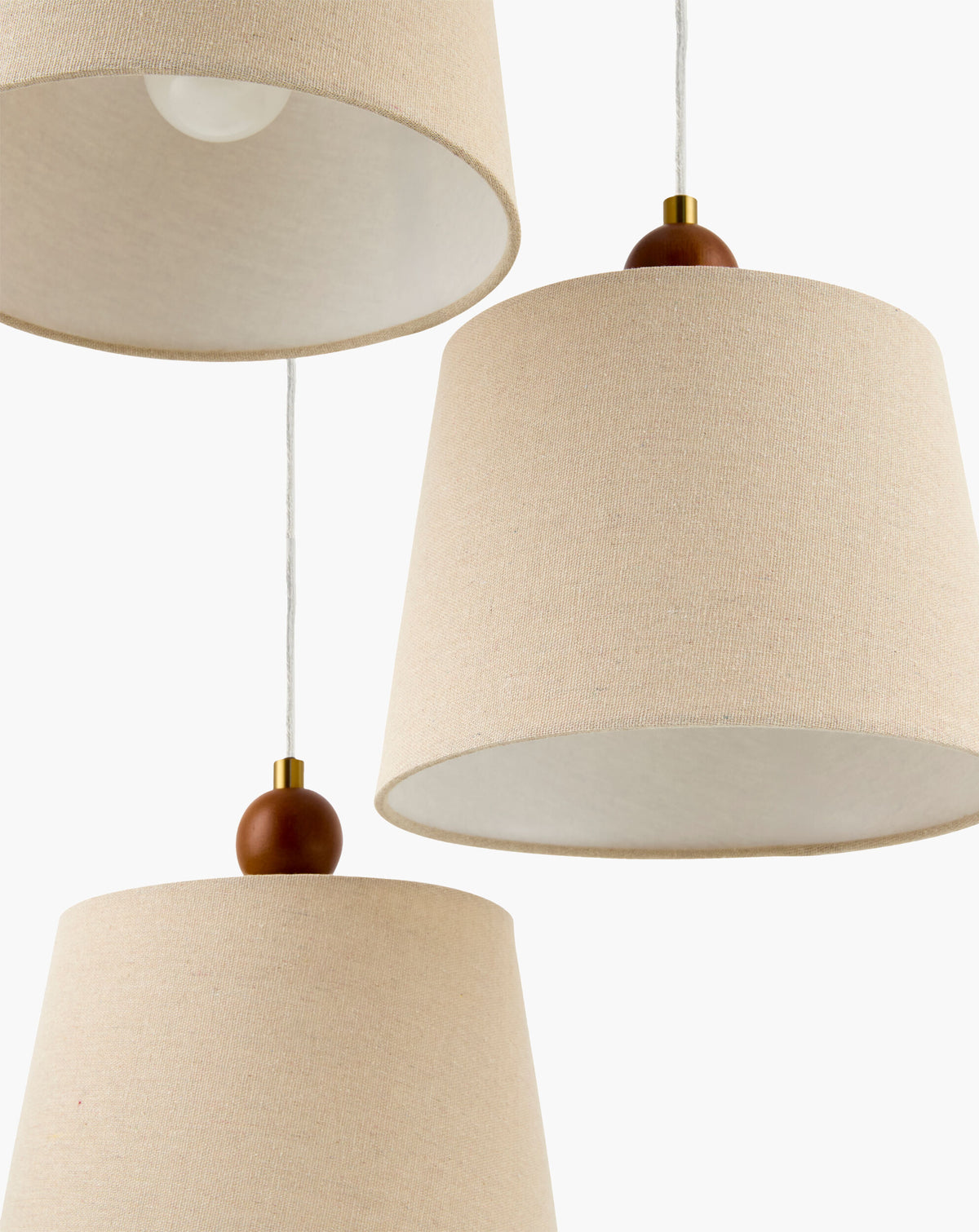 Wiluna Rubber Wood Chandelier, Hand Painted Dark Brown