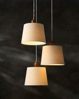 Wiluna Rubber Wood Chandelier, Hand Painted Dark Brown
