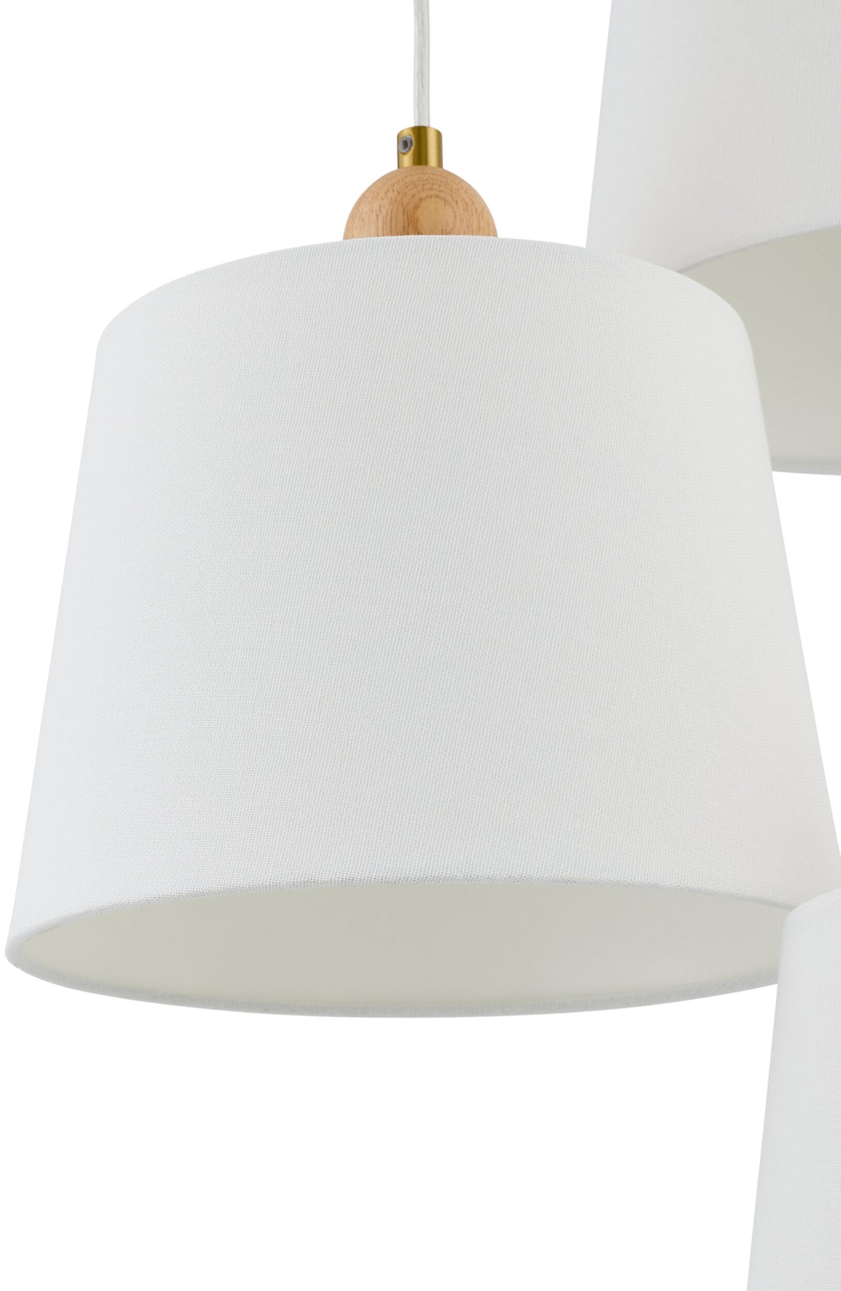 Wiluna Rubber Wood Chandelier, Hand Painted Beige