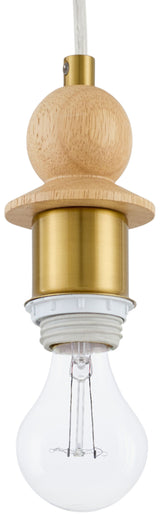Wiluna Rubber Wood Chandelier, Hand Painted Beige