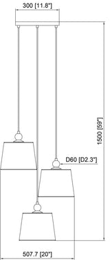 Wiluna Rubber Wood Chandelier, Hand Painted Beige
