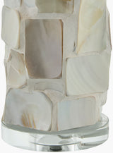 Walvis 31" Shell Table Lamp, Inlaid Cream, Translucent Clear
