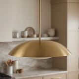 Warmandi Iron Pendant Light, Electroplated Metallic Gold