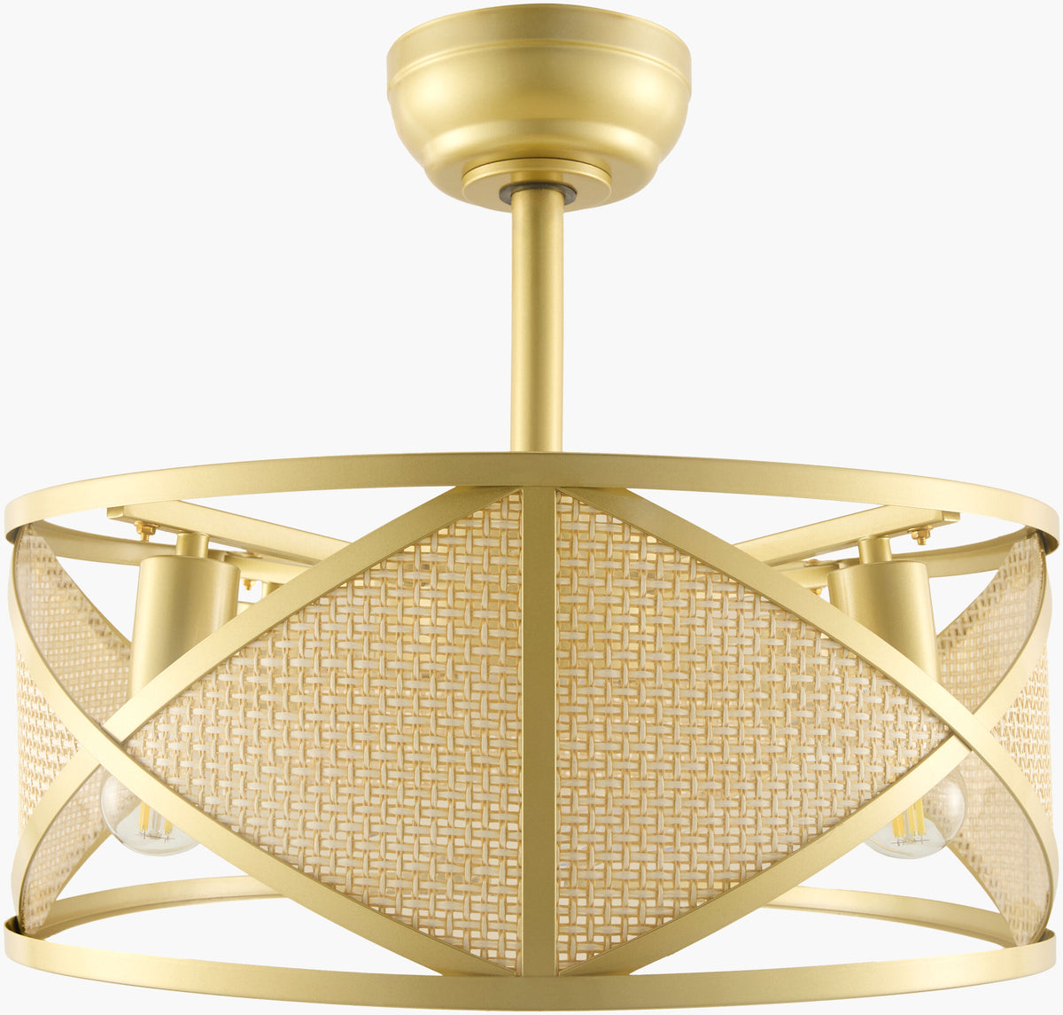 Windora Iron Chandelier, Painted Gold (WRA-004)