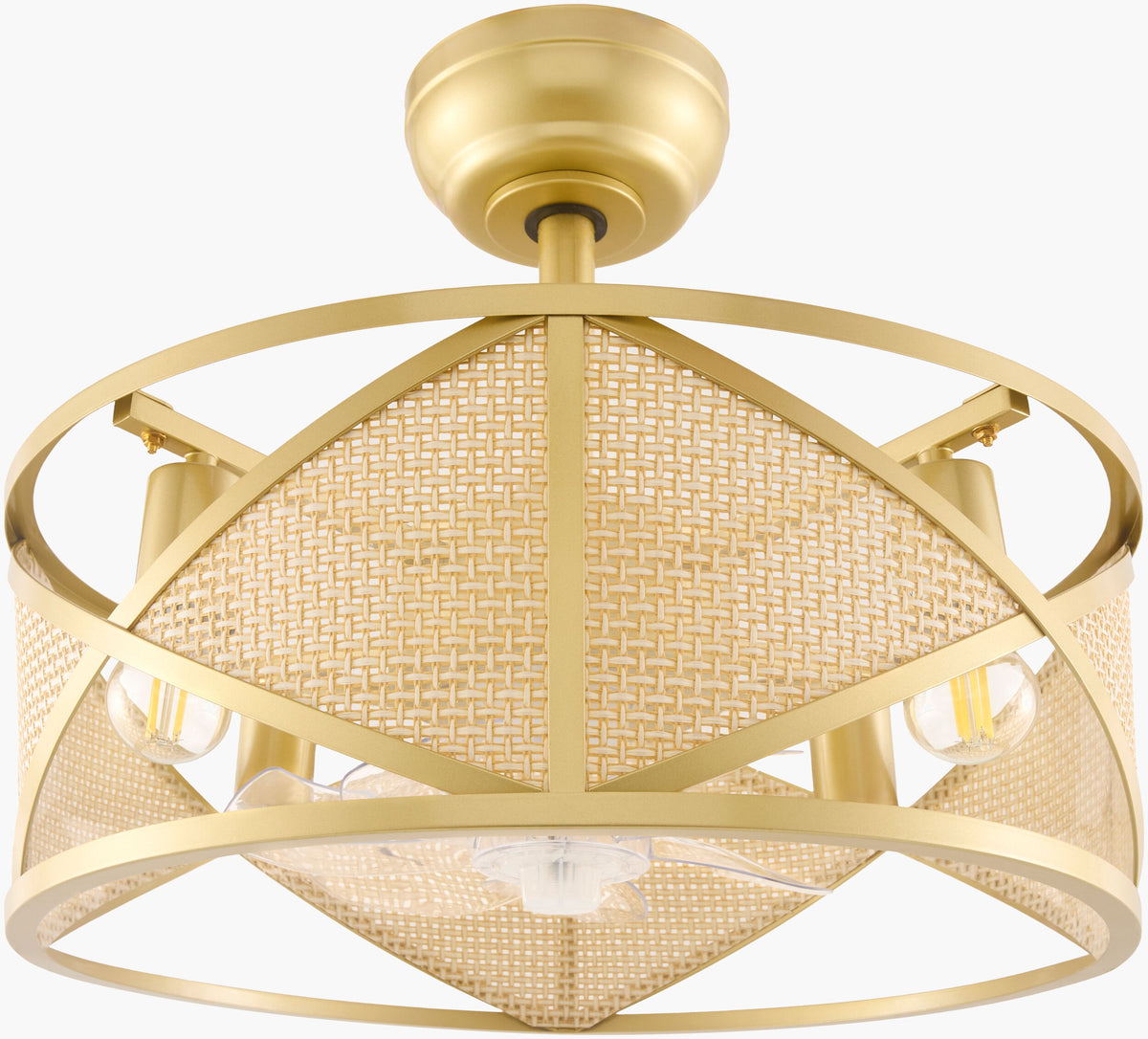 Windora Iron Chandelier, Painted Gold (WRA-004)
