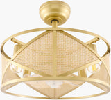 Windora Iron Chandelier, Painted Gold (WRA-004)