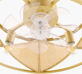 Windora Iron Chandelier, Painted Gold (WRA-004)