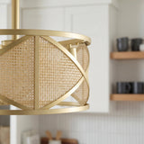Windora Iron Chandelier, Painted Gold (WRA-004)