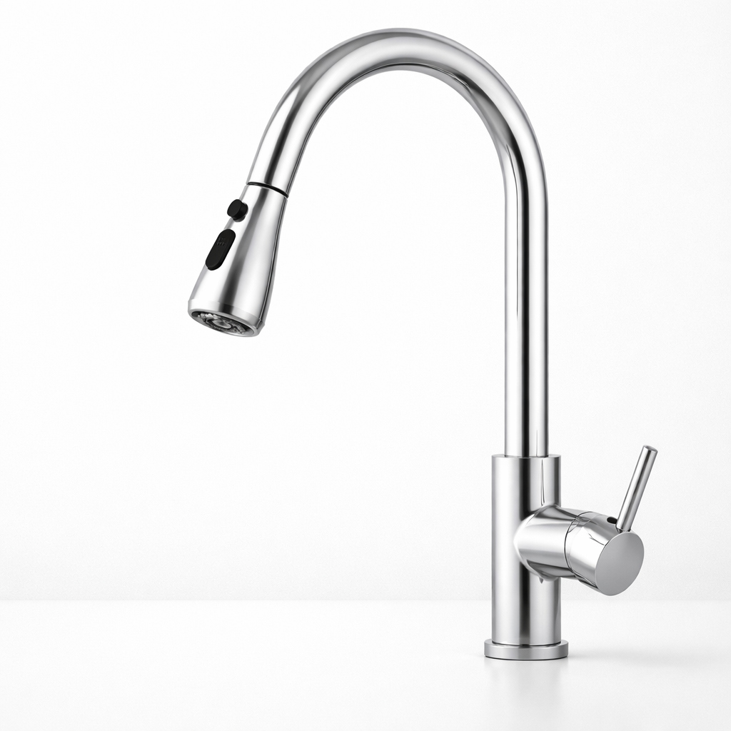 Kitchen Faucet With Pull-Out Spout And Spray Function
