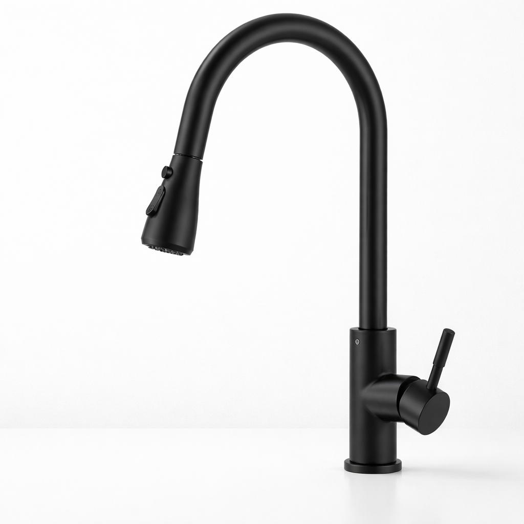 Kitchen Faucet With Pull-Out Spout And Spray Function