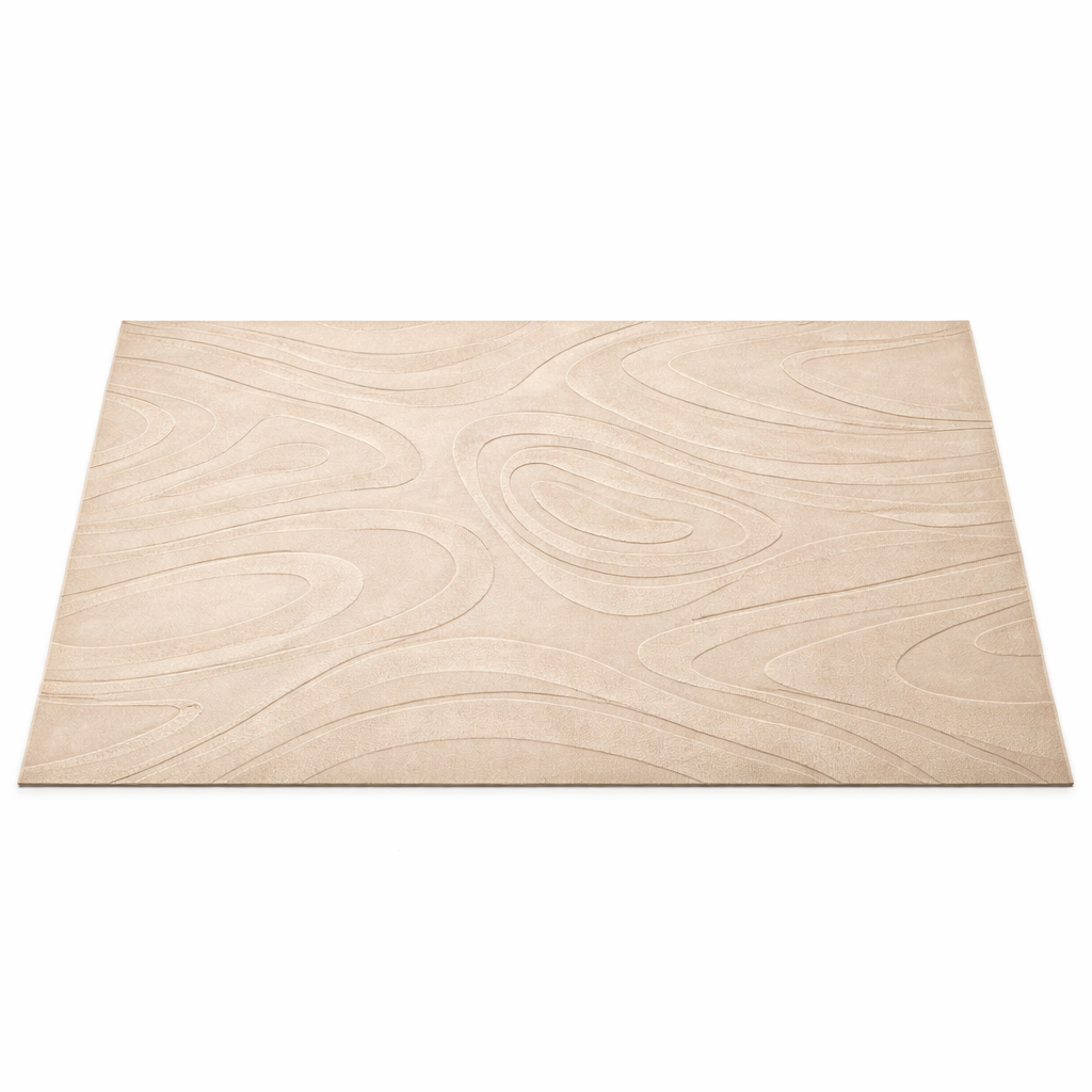 Scandinavian Rug With Asymmetric 3D Pattern