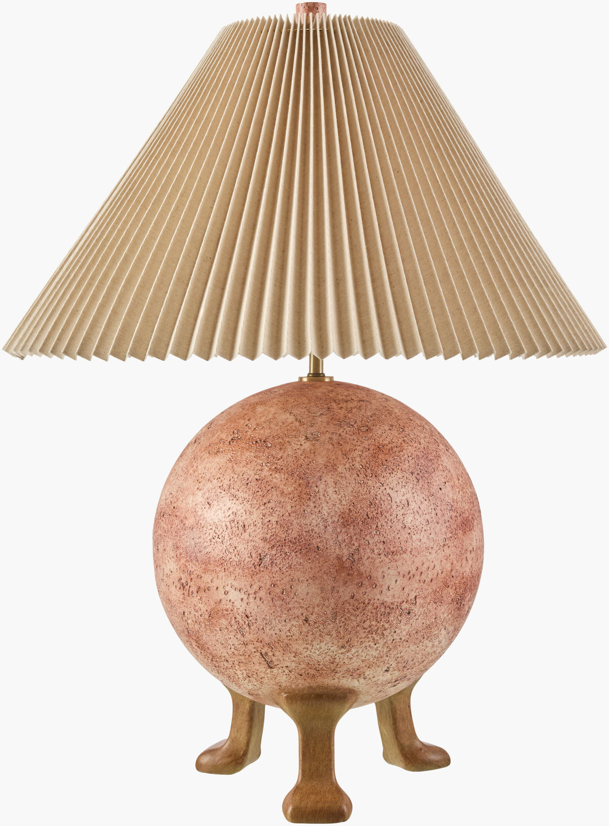 Xian 32" Cement Table Lamp, Painted Blush