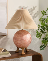 Xian 32" Cement Table Lamp, Painted Blush