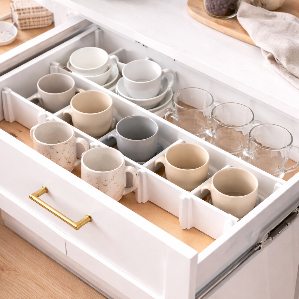 Drawer Organizer With Adjustable Dividers