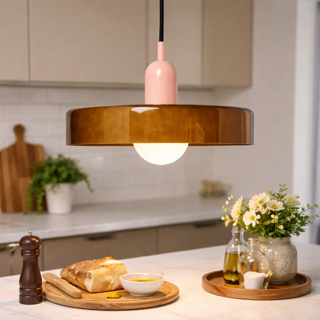 Pendant Lamp With Round Glass Shade