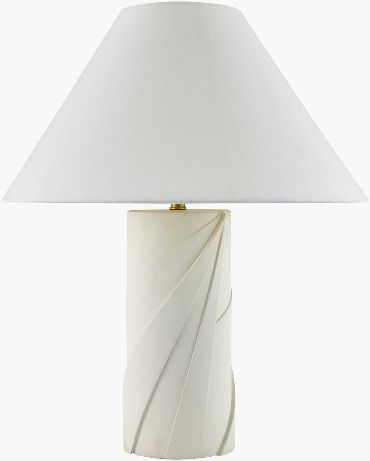 Xove 22" Concrete Table Lamp, Hand Painted White