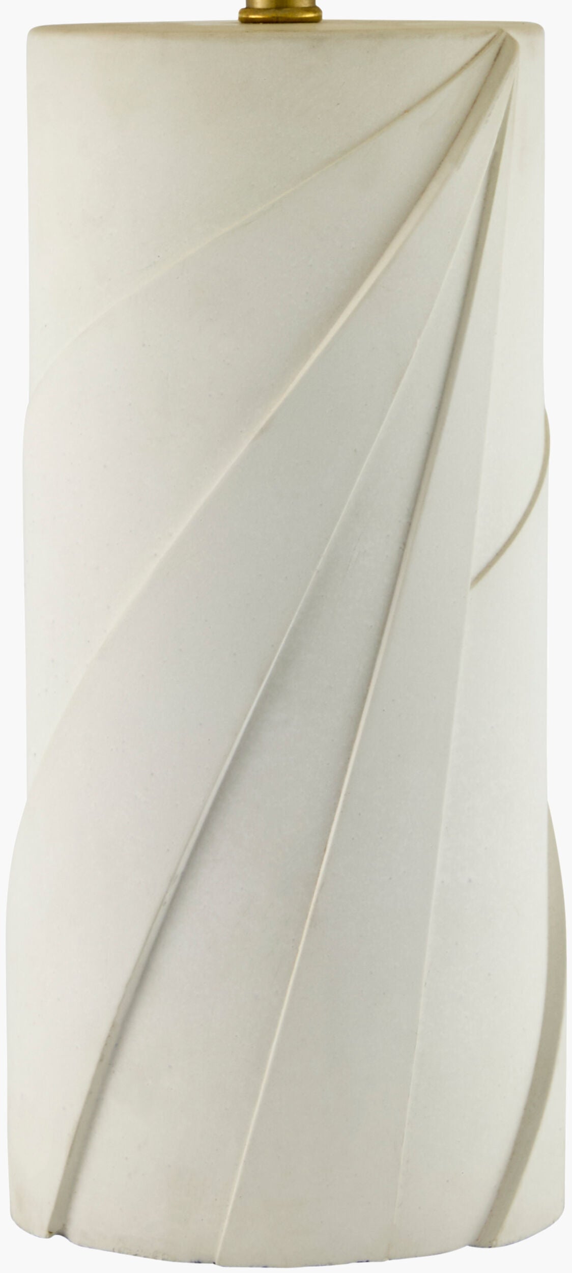 Xove 22" Concrete Table Lamp, Hand Painted White
