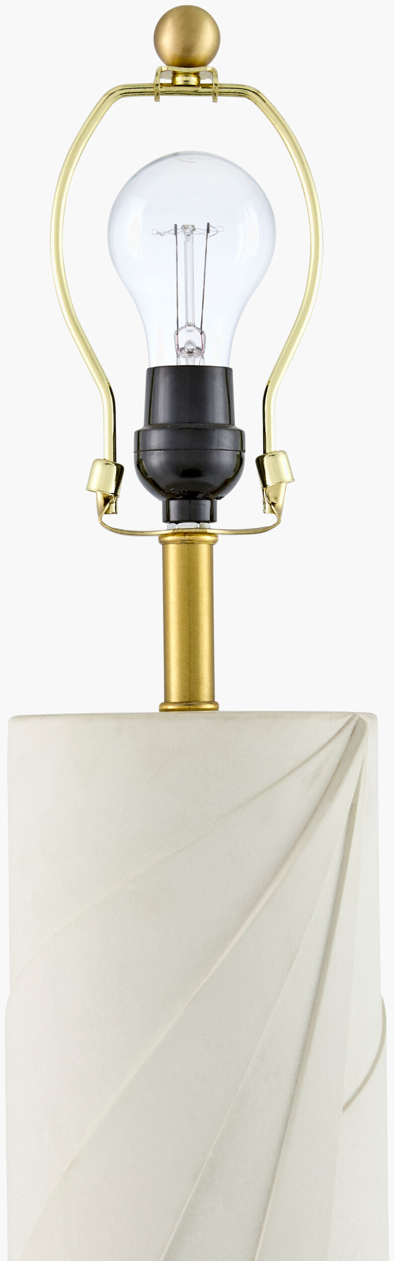 Xove 22" Concrete Table Lamp, Hand Painted White