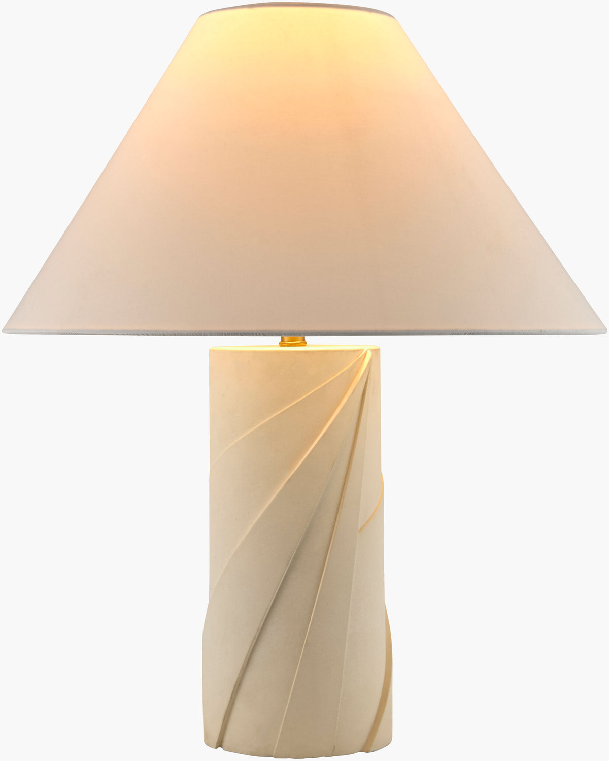 Xove 22" Concrete Table Lamp, Hand Painted White