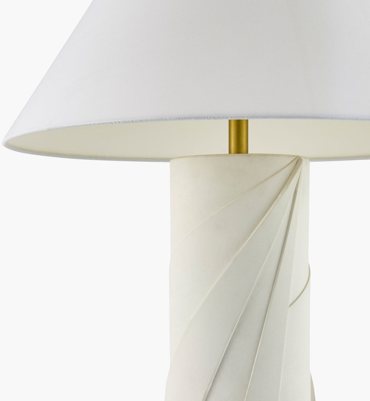 Xove 22" Concrete Table Lamp, Hand Painted White