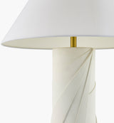 Xove 22" Concrete Table Lamp, Hand Painted White
