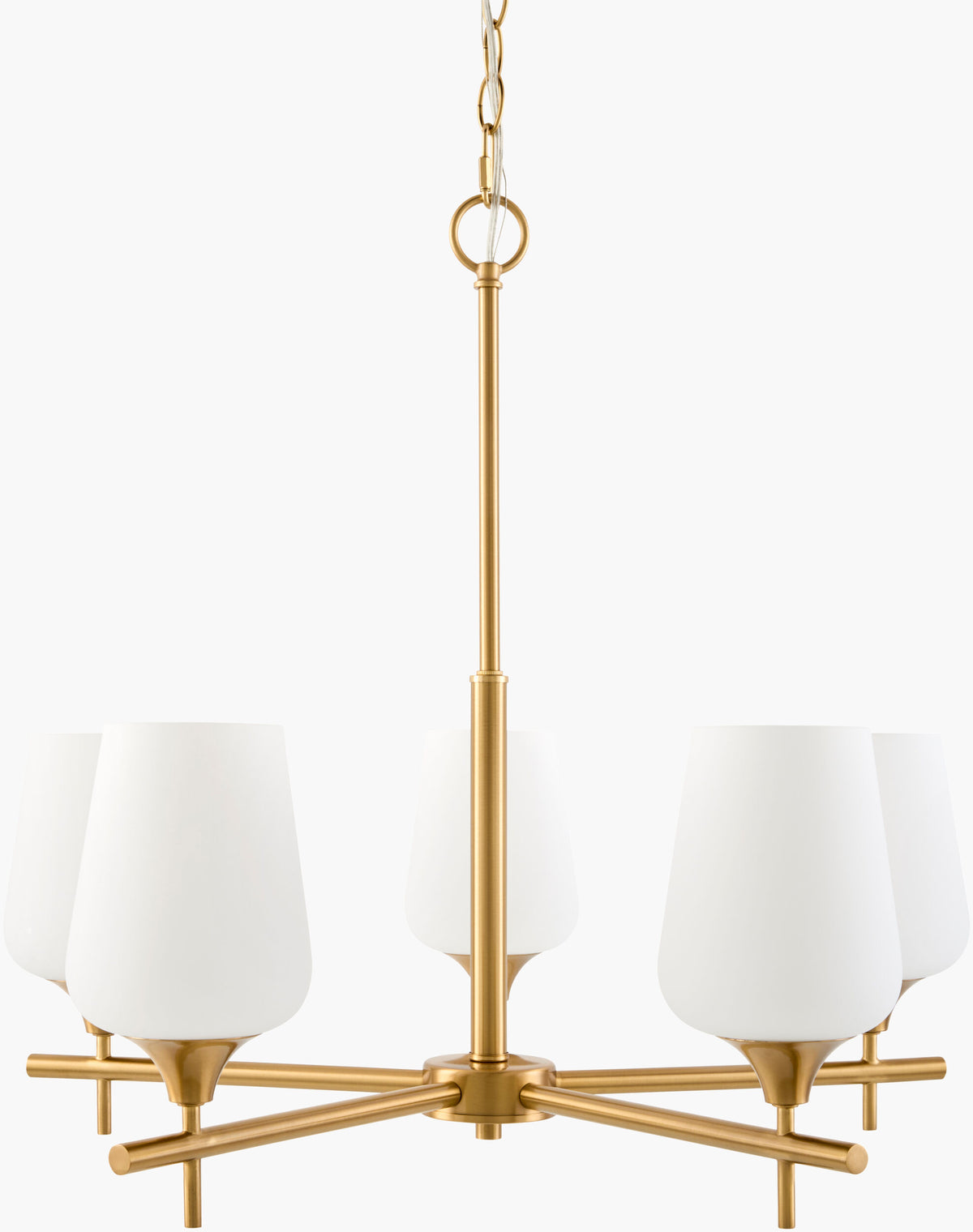 Yueva Iron Chandelier, Electroplated Metallic Brass (YUEV-002)
