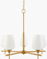 Yueva Iron Chandelier, Electroplated Metallic Brass (YUEV-002)