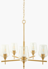 Yueva Iron Chandelier, Electroplated Metallic Brass (YUEV-004)