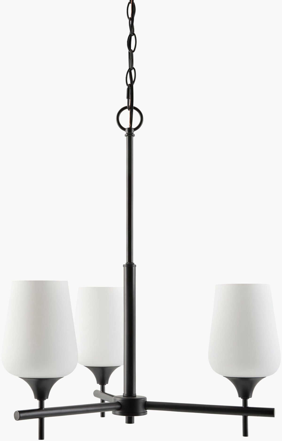 Yueva Iron Chandelier, Powder Coated Black (YUEV-005)