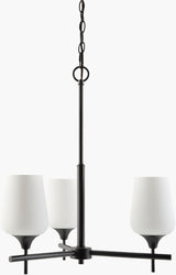 Yueva Iron Chandelier, Powder Coated Black (YUEV-005)