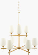 Yueva Iron Chandelier, Electroplated Metallic Brass (YUEV-010)