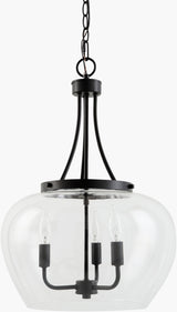 Yueva Iron Pendant Light, Powder Coated Black (YUEV-015)