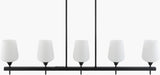 Yueva Iron Chandelier, Powder Coated Black (YUEV-049)