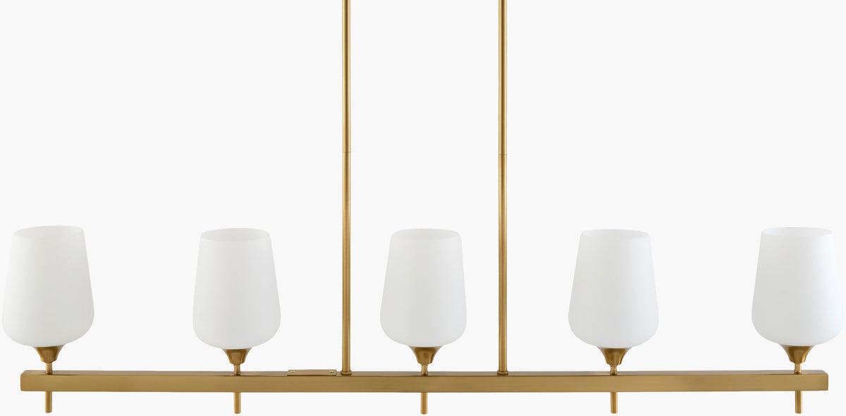 Yueva Iron Chandelier, Electroplated Metallic Brass (YUEV-050)