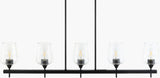 Yueva Iron Chandelier, Powder Coated Black (YUEV-051)
