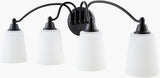 Yueva 9" Iron Wall Sconce, Powder Coated Black (YUEV-063)