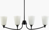 Yueva Iron Chandelier, Powder Coated Black (YUEV-073)