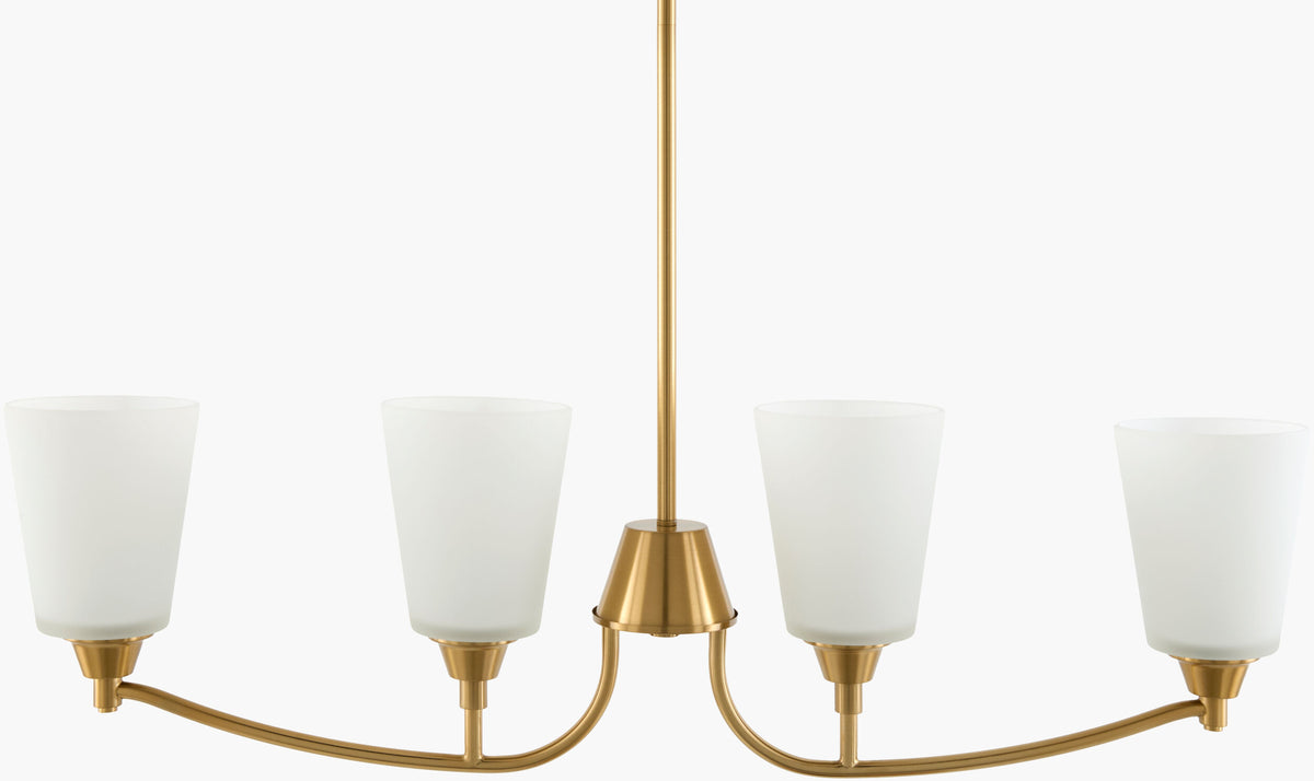 Yueva Iron Chandelier, Electroplated Metallic Brass (YUEV-074)