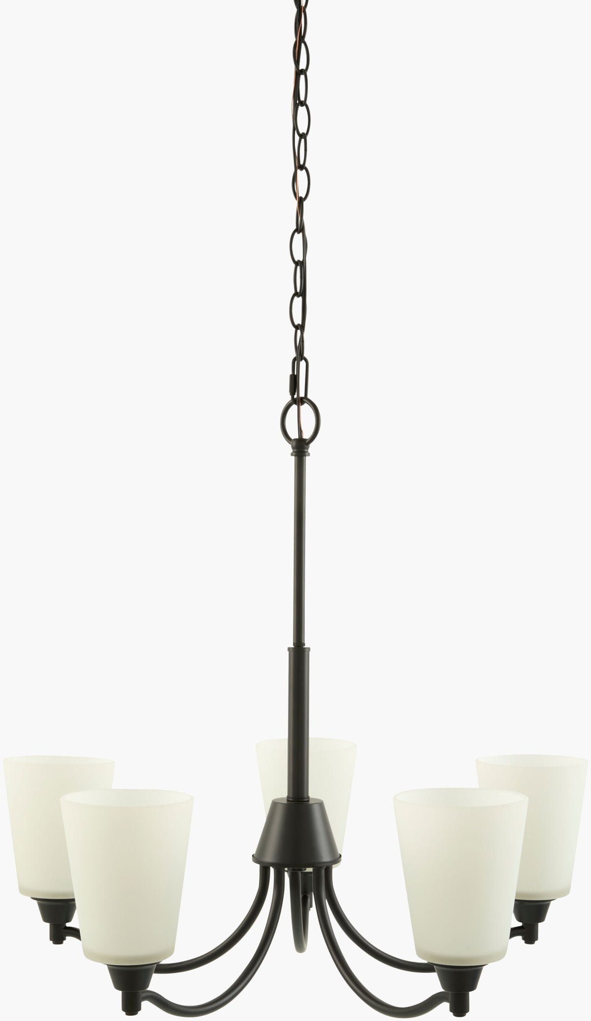 Yueva Iron Chandelier, Powder Coated Black (YUEV-077)