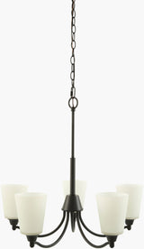 Yueva Iron Chandelier, Powder Coated Black (YUEV-077)
