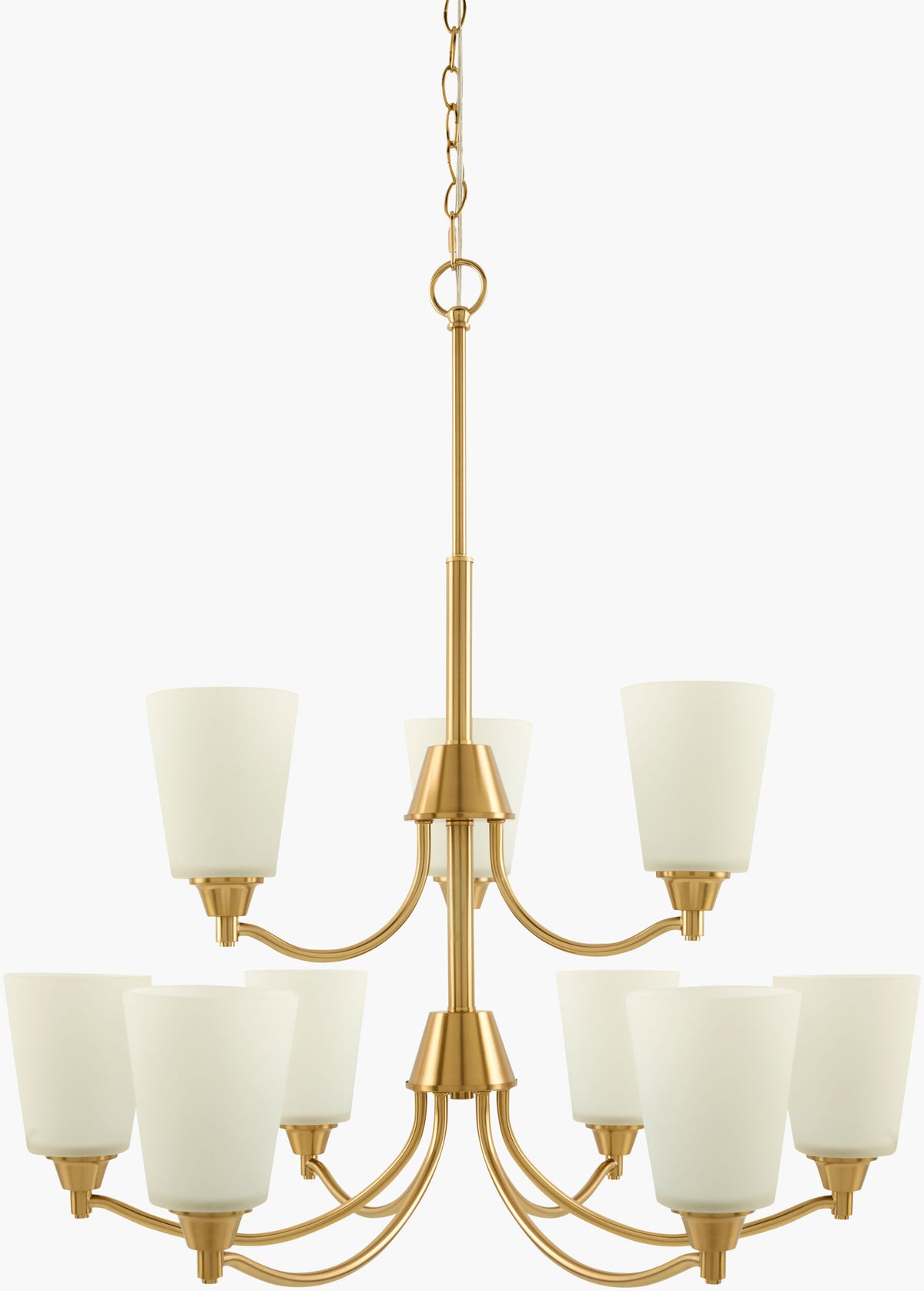 Yueva Iron Chandelier, Electroplated Metallic Brass (YUEV-080)