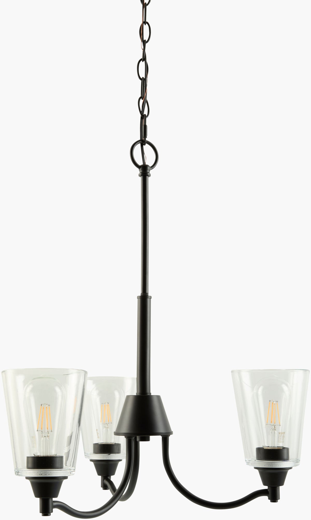 Yueva Iron Chandelier, Powder Coated Black (YUEV-083)