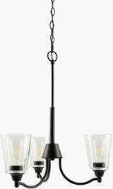 Yueva Iron Chandelier, Powder Coated Black (YUEV-083)