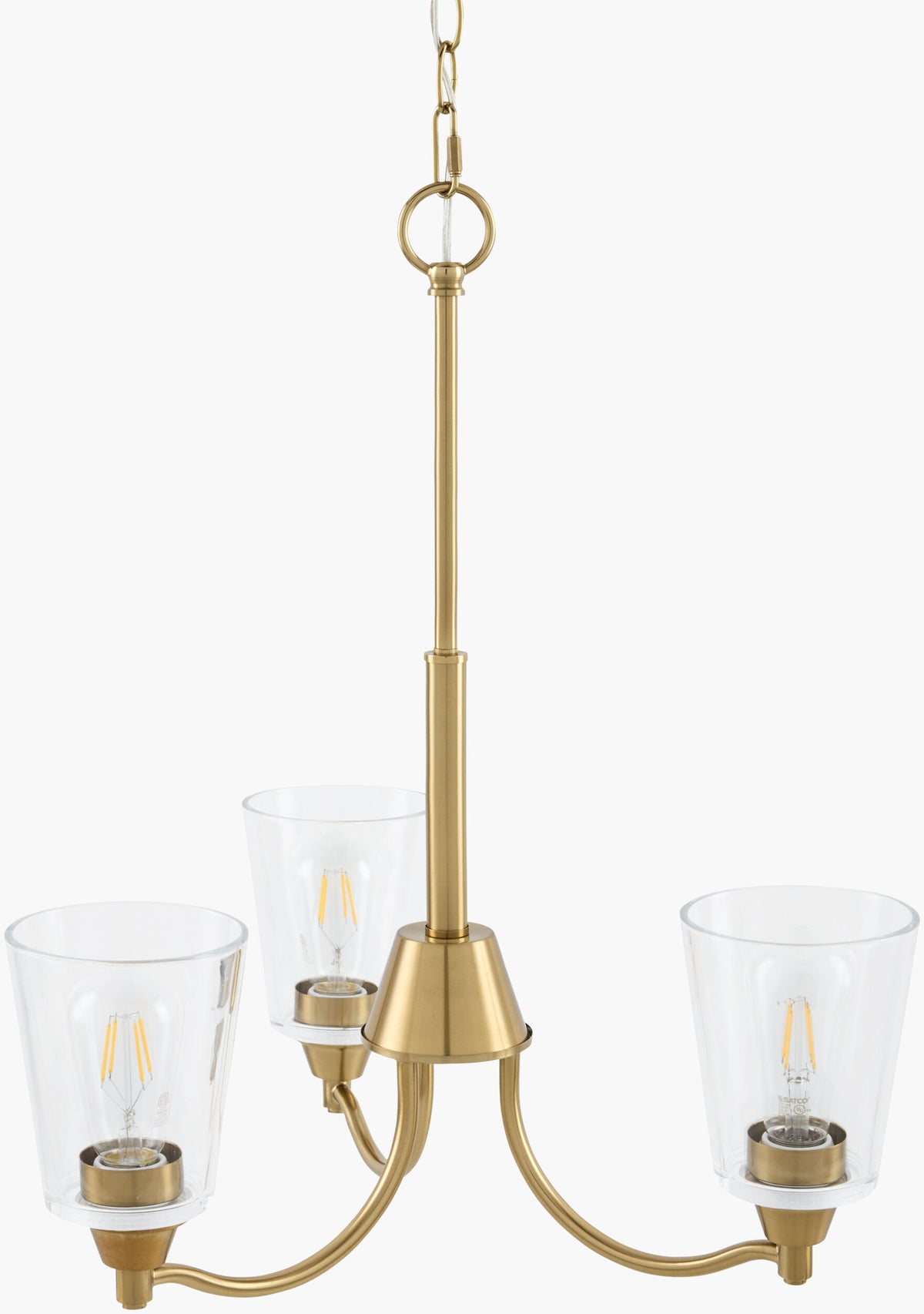 Yueva Iron Chandelier, Electroplated Metallic Brass (YUEV-084)