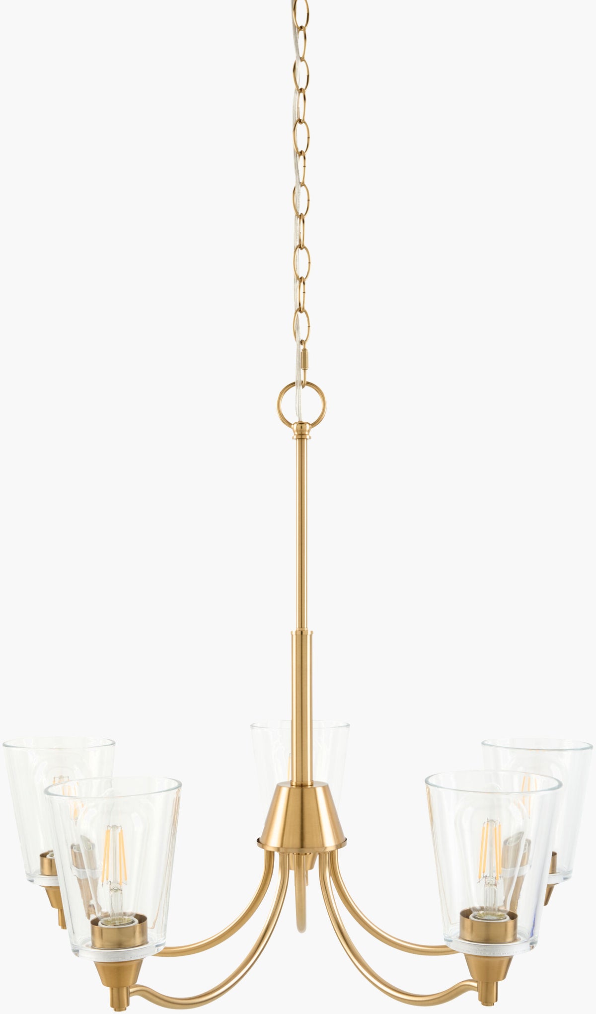 Yueva Iron Chandelier, Electroplated Metallic Brass (YUEV-086)