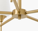 Yueva Iron Chandelier, Electroplated Metallic Brass (YUEV-002)