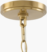 Yueva Iron Chandelier, Electroplated Metallic Brass (YUEV-002)