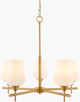 Yueva Iron Chandelier, Electroplated Metallic Brass (YUEV-002)
