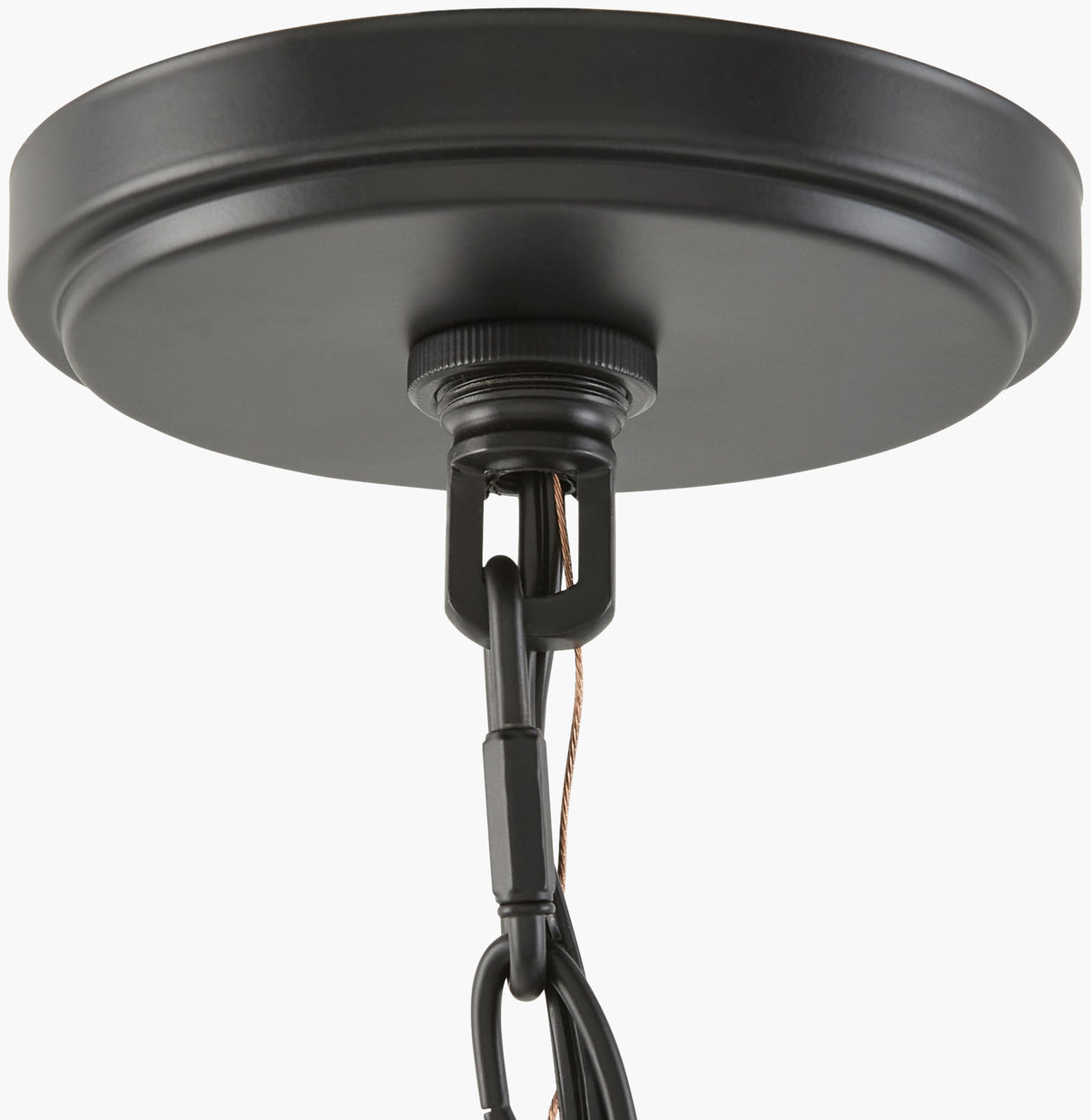 Yueva Iron Chandelier, Powder Coated Black (YUEV-003)